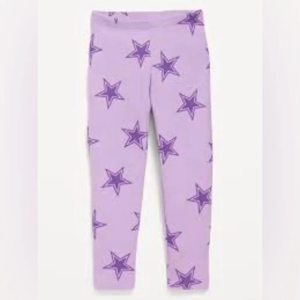 Purple Star Print Leggings